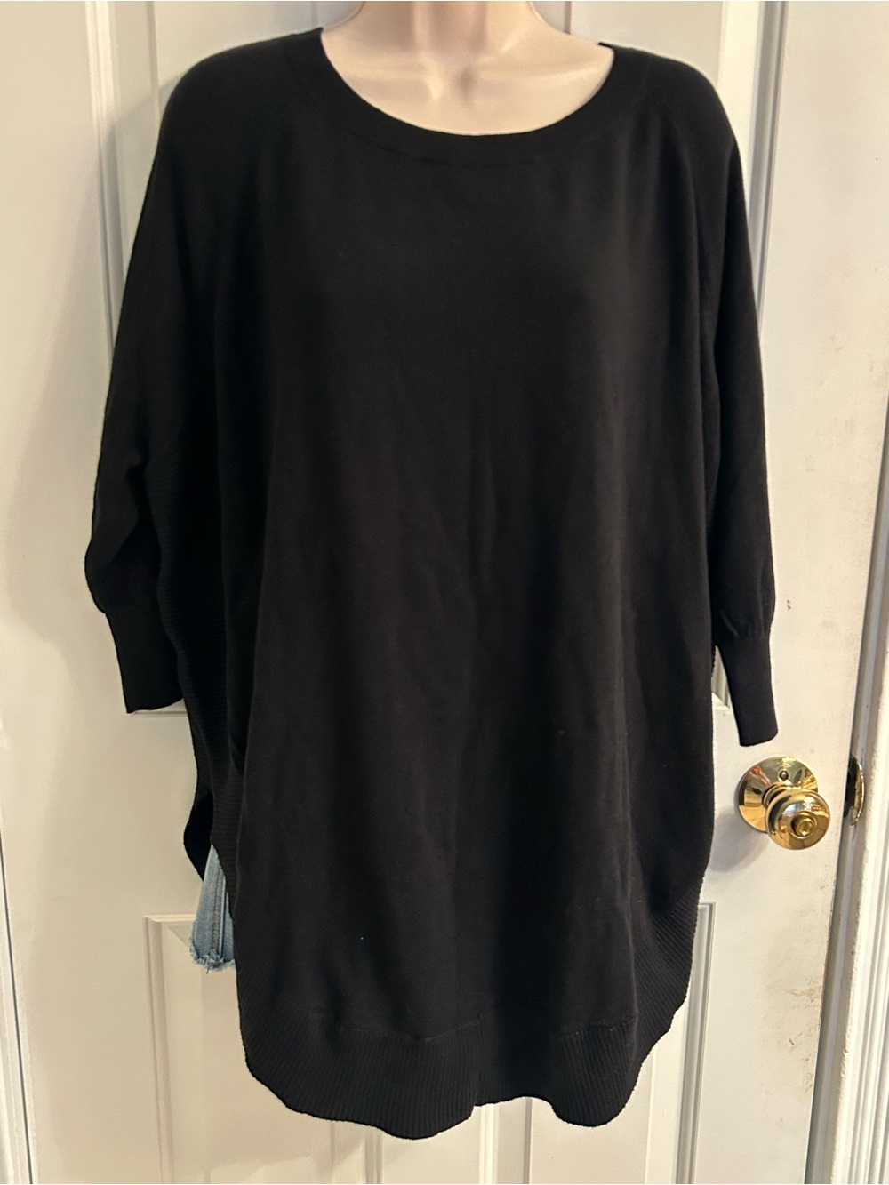 NWT-Express Black Oversized Crewneck Sweater